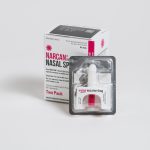 Narcan nasal spray in the package.