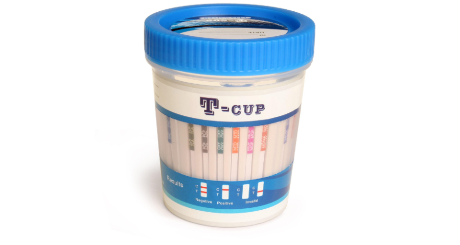 A drug test cup.