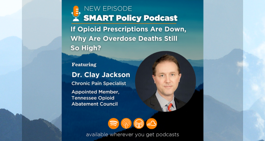 Graphic depicting episode title and headshot of Dr. Clay Jackson against the Appalachian mountains.